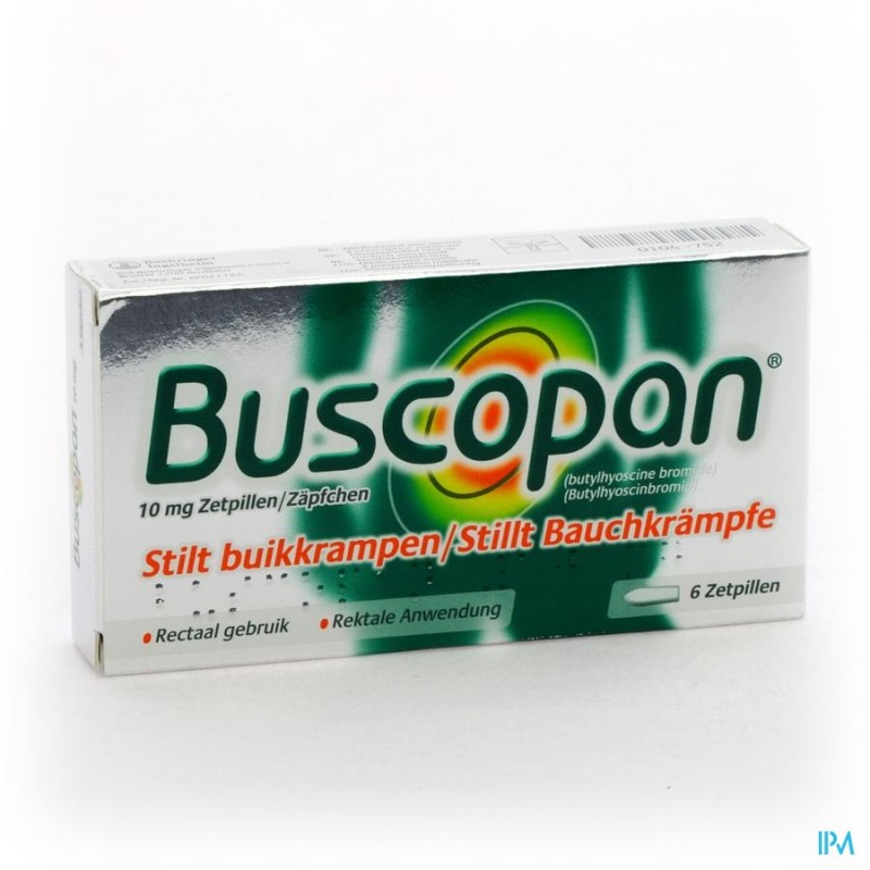 Buscopan Supp 6 X 10mg
