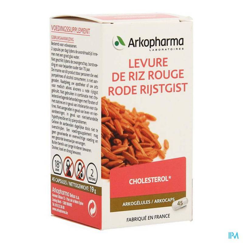 ARKOGELULES LEVURE DE RIZ ROUGE 45