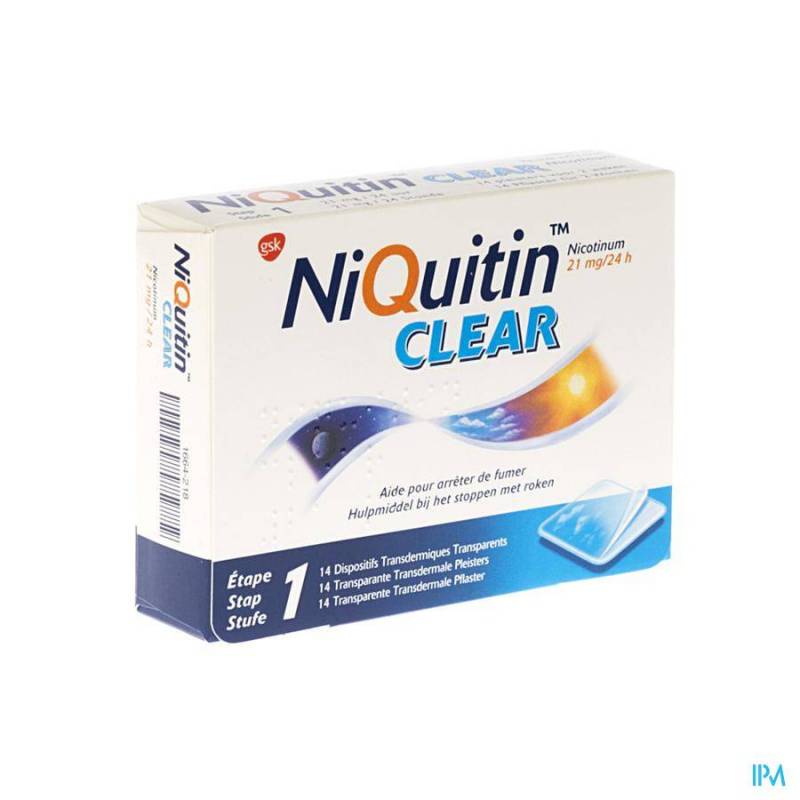 NIQUITIN CLEAR PATCHES 14 X 21 MG