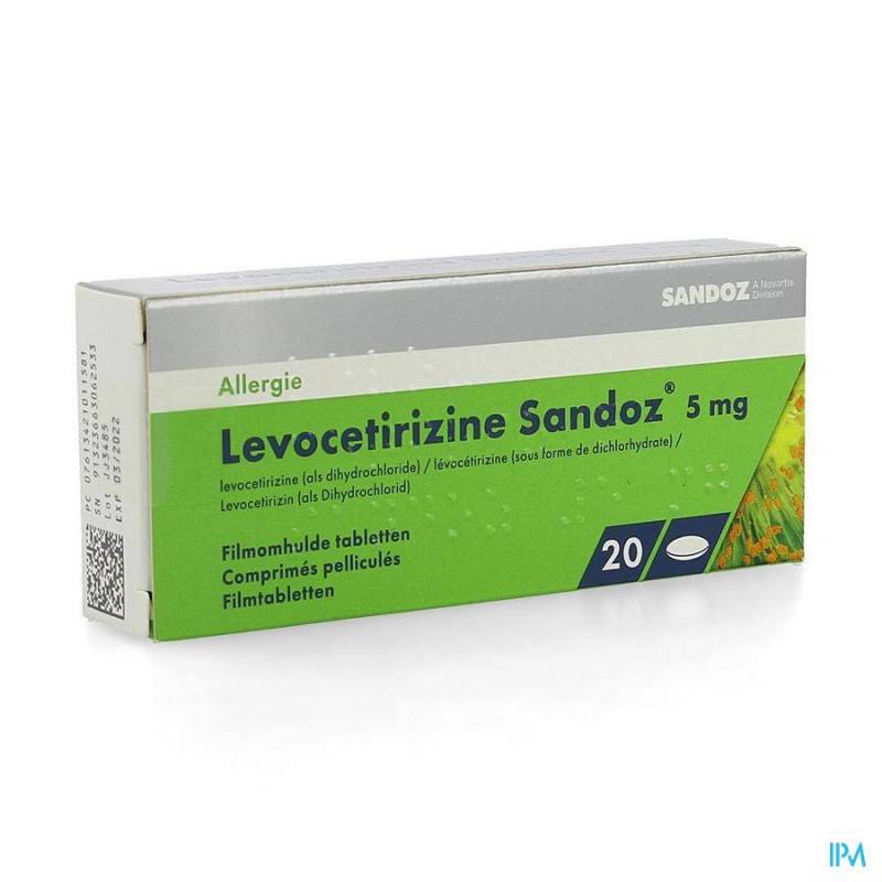 Levocetirizine Sandoz 5mg Comp Enrob. 20 X 5mg  - Generisch
