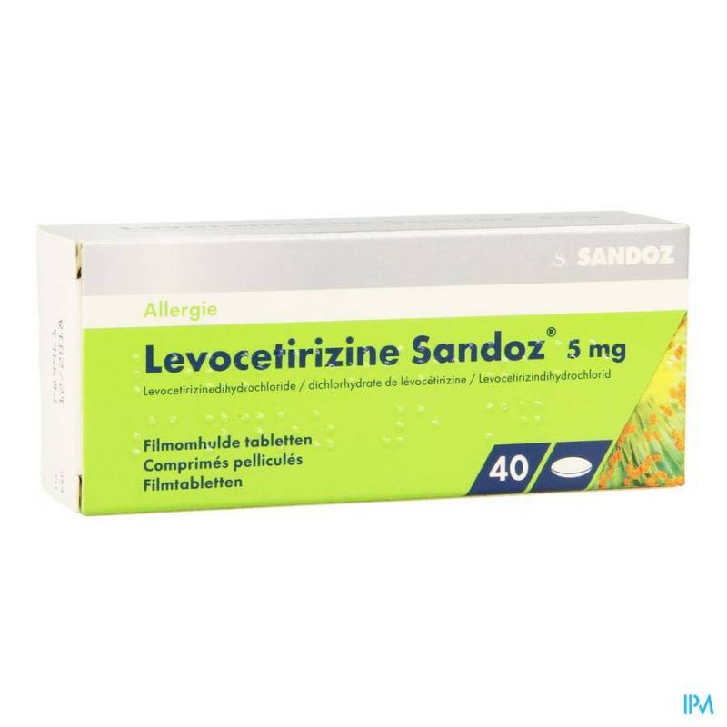 Levocetirizine Sandoz 5mg Comp Enrob. 40 X 5mg  - Generisch