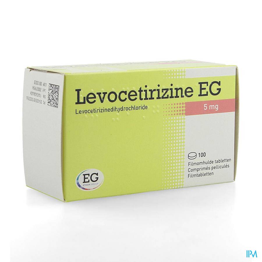 LEVOCETIRIZINE EG 5 MG COMP PELL 100