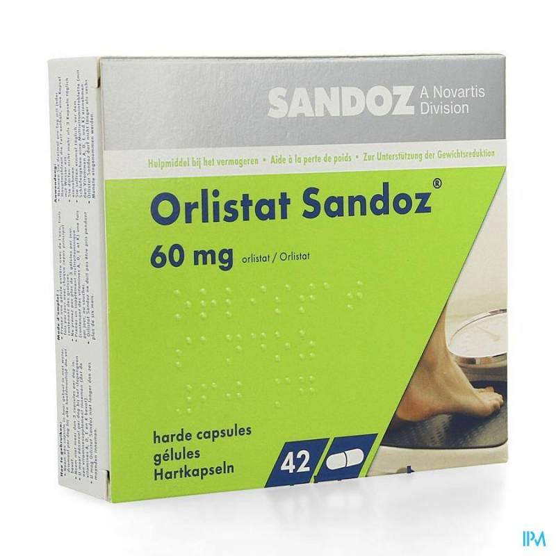 ORLISTAT SANDOZ CAPS DURE 42 X 60 MG  - Generisch