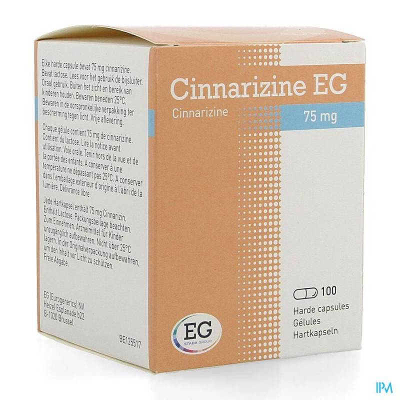 Cinnarizine EG 75mg 100 Capsules  - Generisch