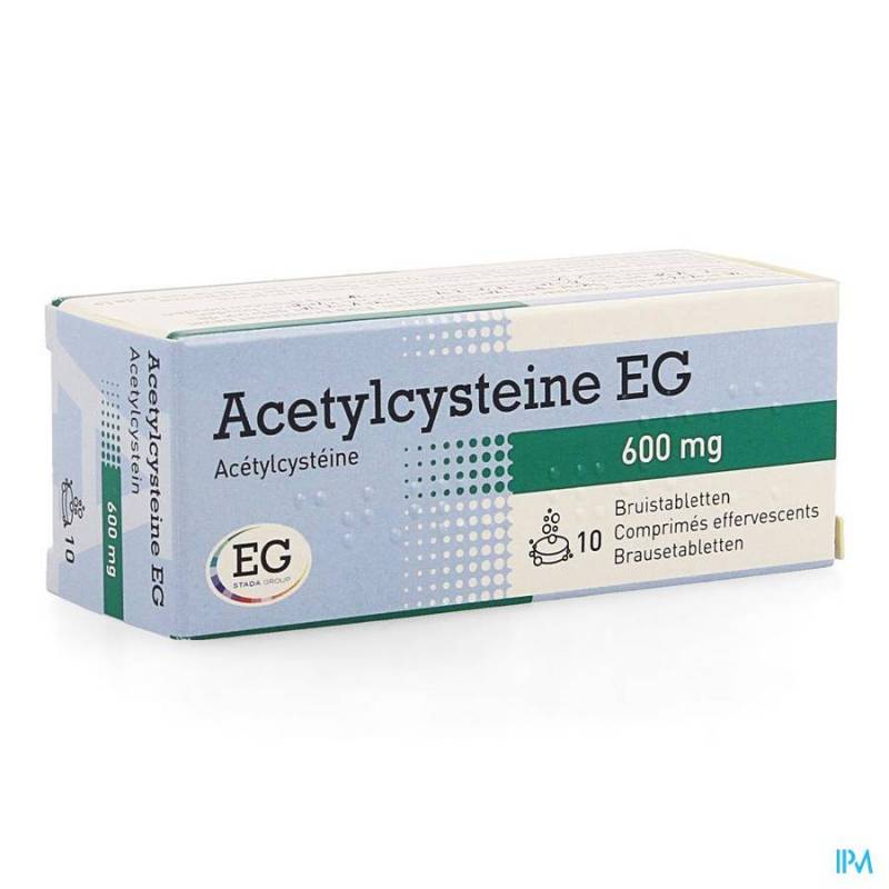 Acetylcysteine EG 600mg 10 Bruistabletten  - Generisch