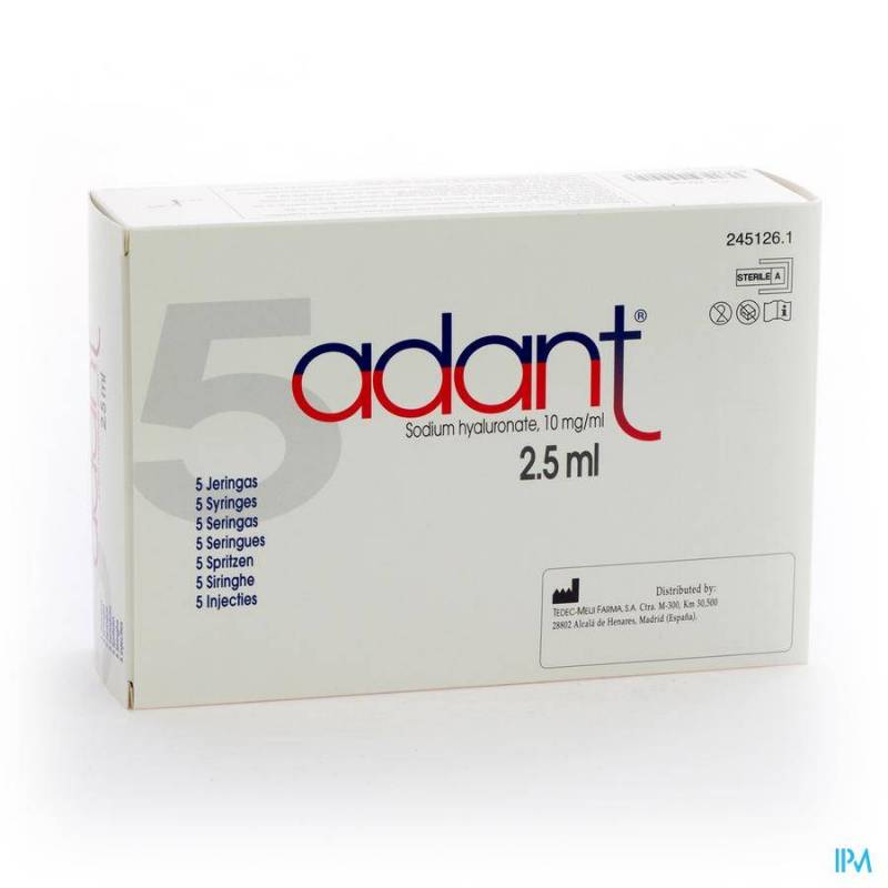 Adant Opl 1% Inj Intra Articul. 5 X 2,5ml