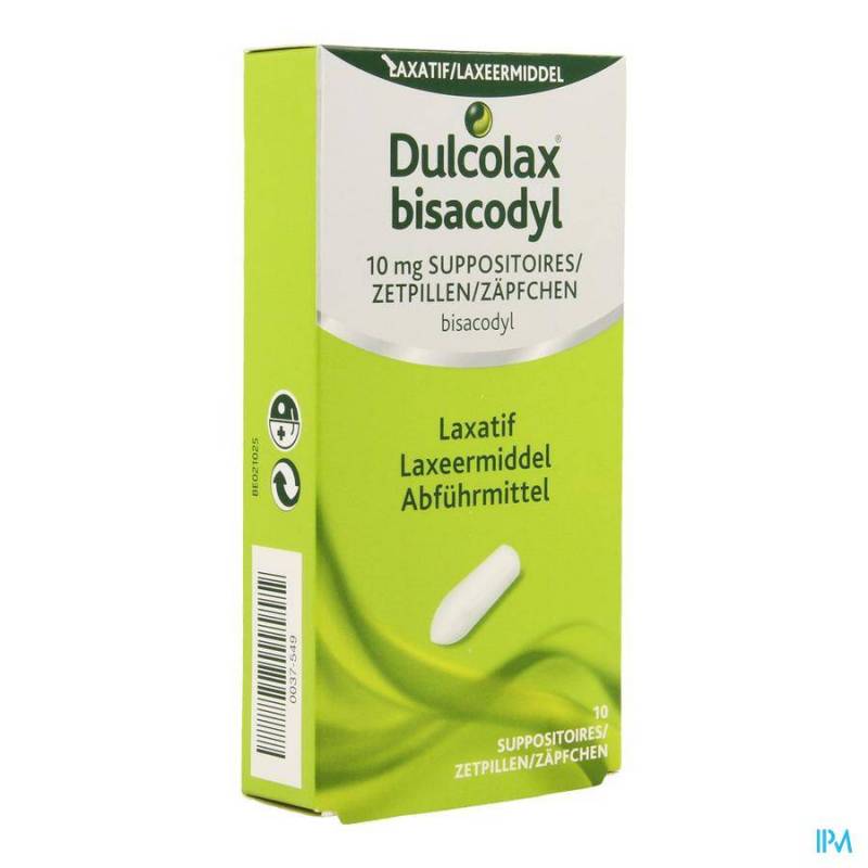 Dulcolax Bisadocyl Supp 10 X 10mg