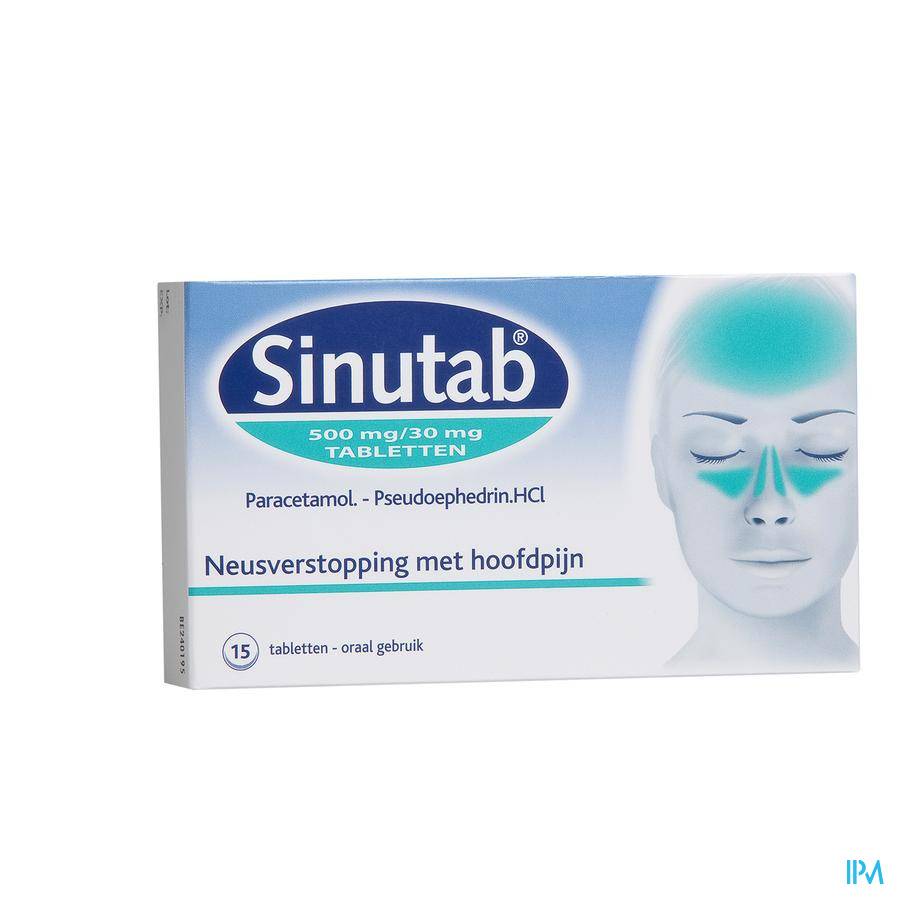 Sinutab 500/30mg 15 tabletten