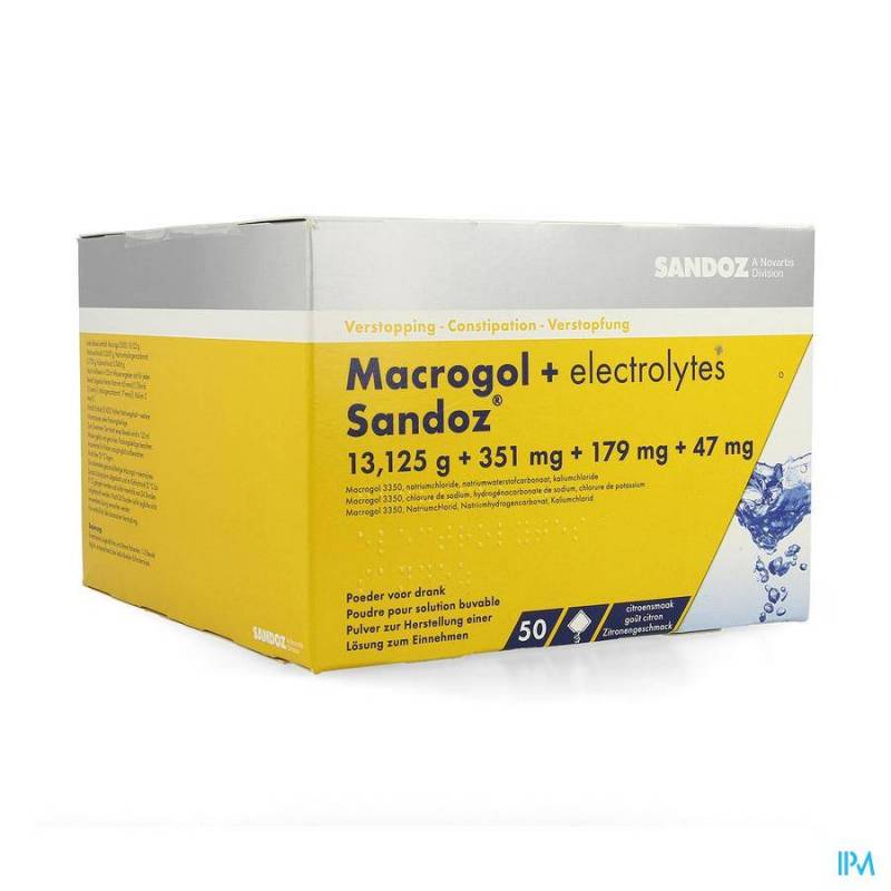 Macrogol + Elektrolyt Sandoz Citroen 50 Zakjes  - Generisch