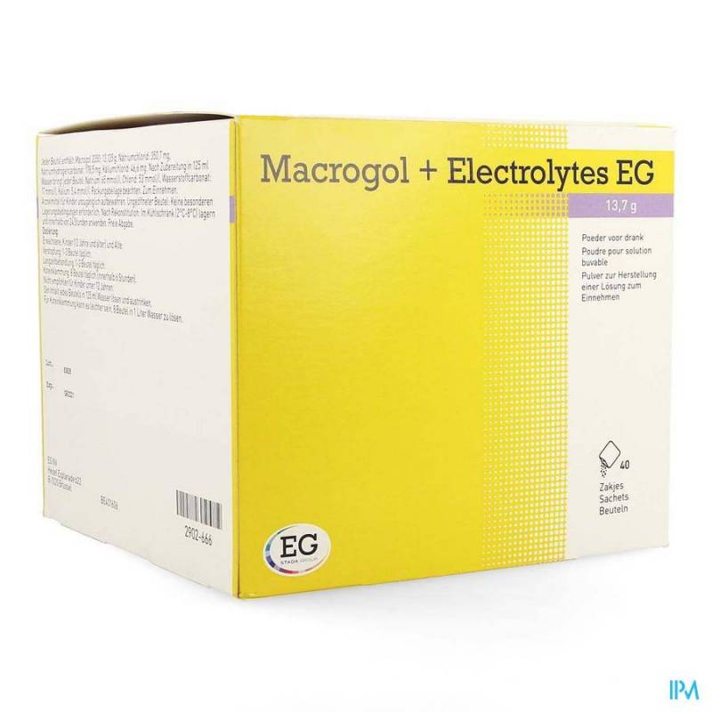 Macrogol+electrolytes Eg 13,7g Pdr Sach 40  - Generisch