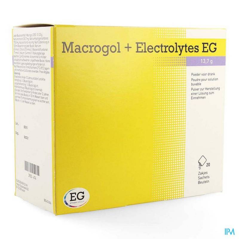 MACROGOL+ELECTROLYTES EG 13,7G PDR SACH 20  - Generisch