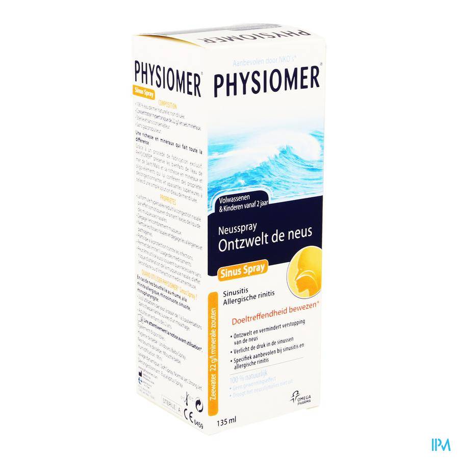Physiomer Sinus Neusspray | Verstopte Neus en Allergie | 135ml