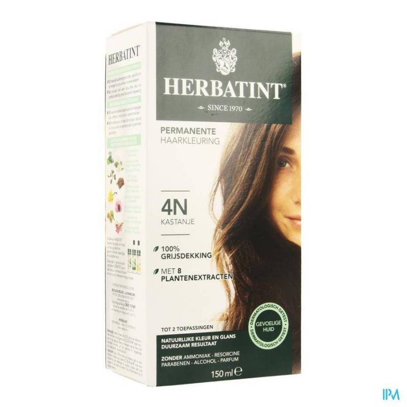 Herbatint 4N Permanente Haarkleuring - Kastanje 150ml