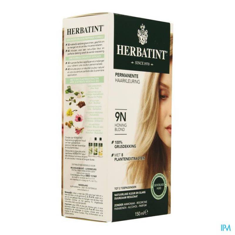 Herbatint 9N Permanente Haarkleuring - Honingblond 150ml