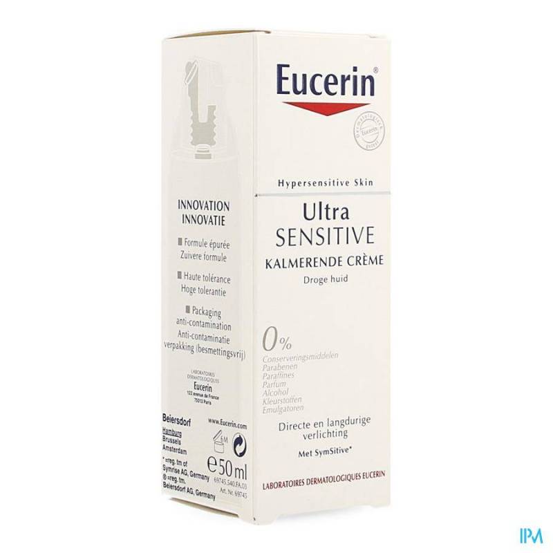 Eucerin Ultra Sensitive Kalmerende Crème Droge Huid 50ml