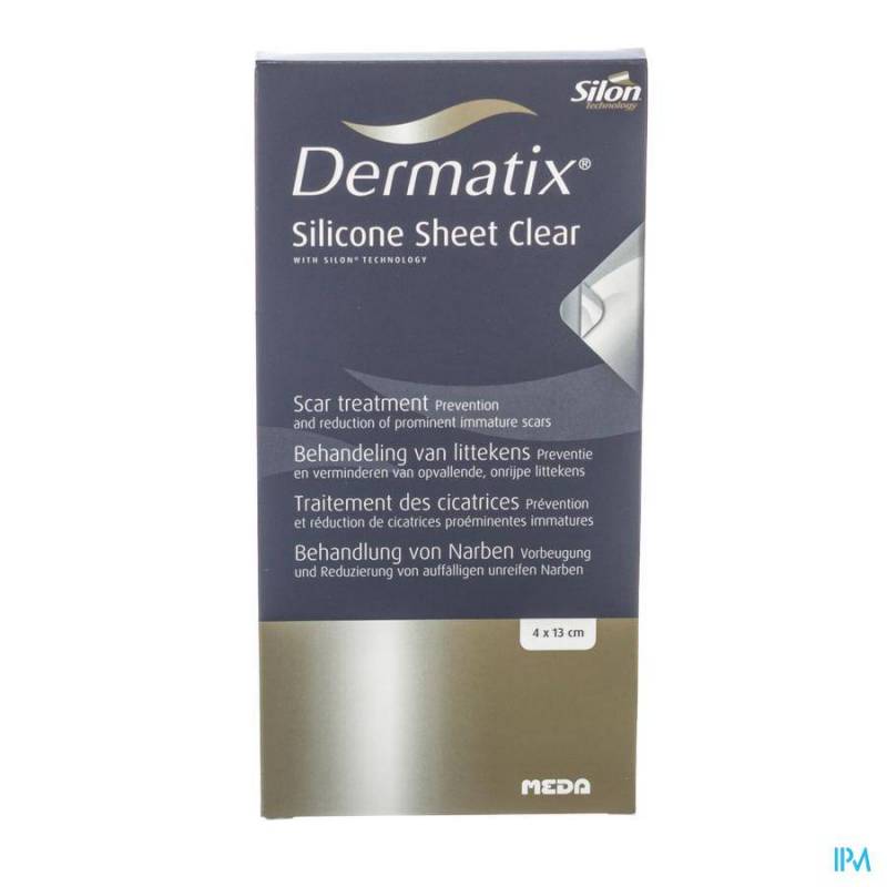 Dermatix Silicone Sheet Clear 4cmx13cm 1 Stuk