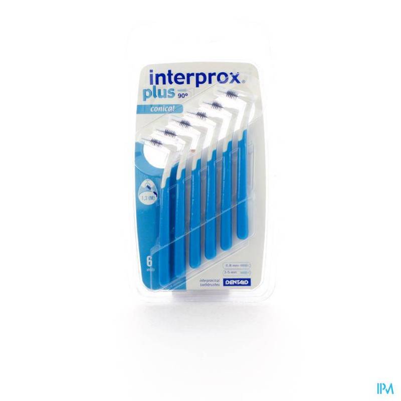 Interprox Plus Brush Interdentaal Konisch Blauw 6 Stuks