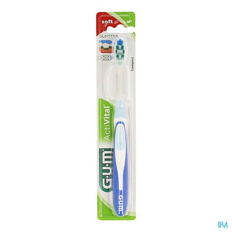 Gum ActiVital Compact Soft Manuele Tandenborstel 1 Stuk