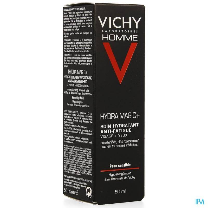 Vichy Homme Hydra Mag C+ Dagcrème Anti-Vermoeidheid 50ml