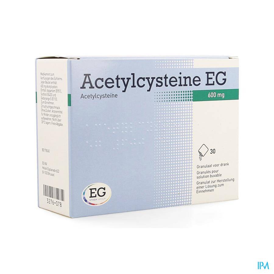 Acetylcysteine EG 600mg 30 Zakjes