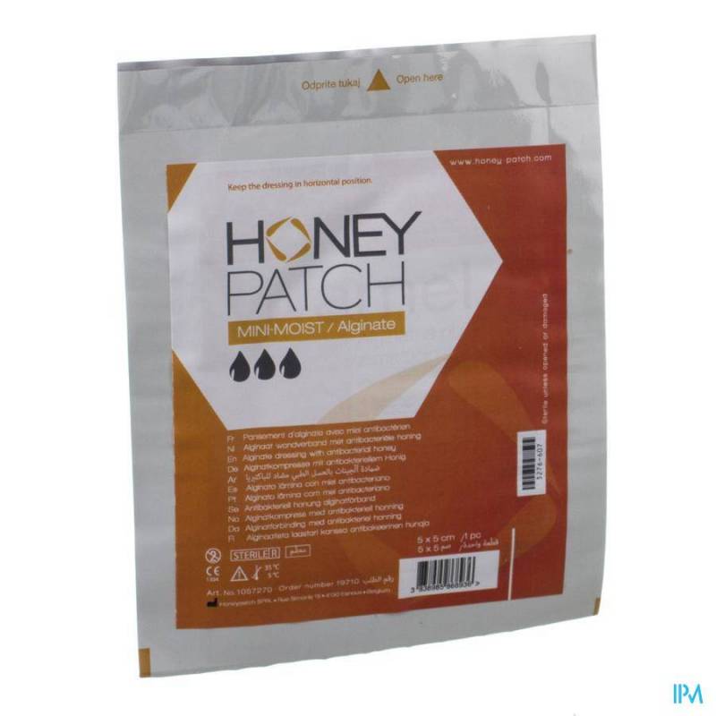 Honeypatch Mini-moist/alginate Verb Alg.ster 5x5cm