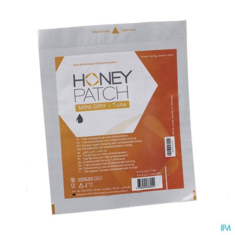 Honeypatch Mini-dry/tulle Verb Alg. Ster 5x5cm