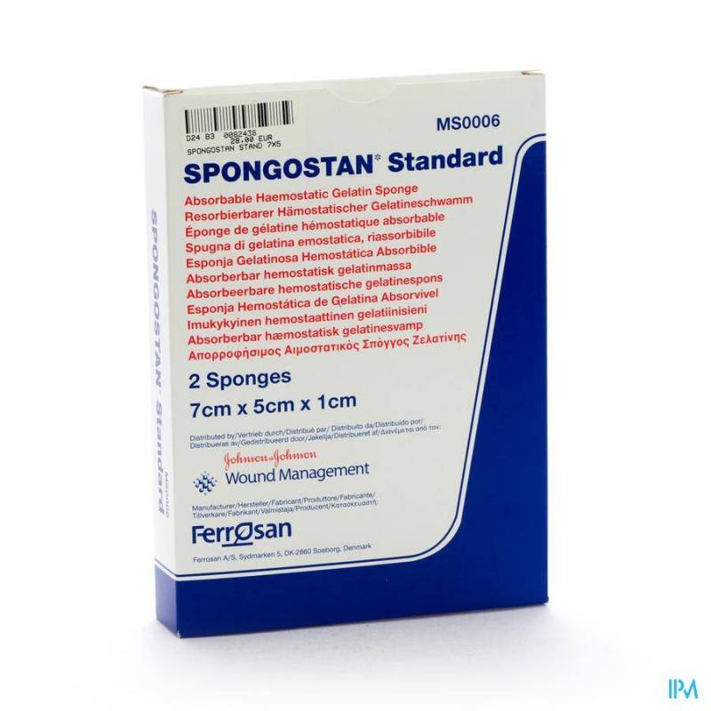Spongostan Standaard 70x50x10mm 2 Ms0006