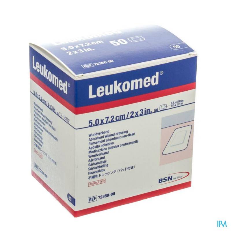 LEUKOMED PANSEMENT STERIL 7,2CMX 5CM 50 7238000