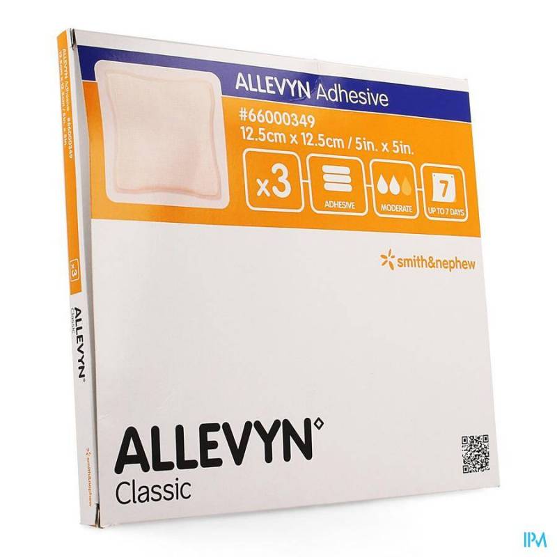 ALLEVYN ADH PANS HYDROCEL. 12,5X12,5CM 3 66000349