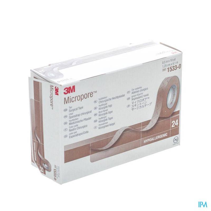 Micropore 3m Skin Tone 12,5mmx9,15m Rol 24 15330