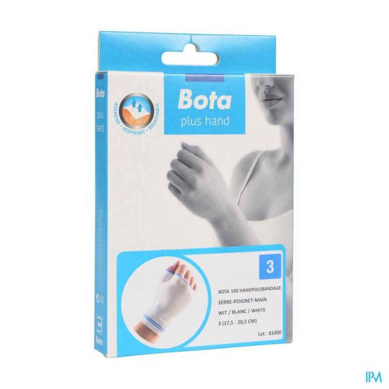 BOTA SERRE-POIGNET-MAIN+POUCE 100 WHITE N3