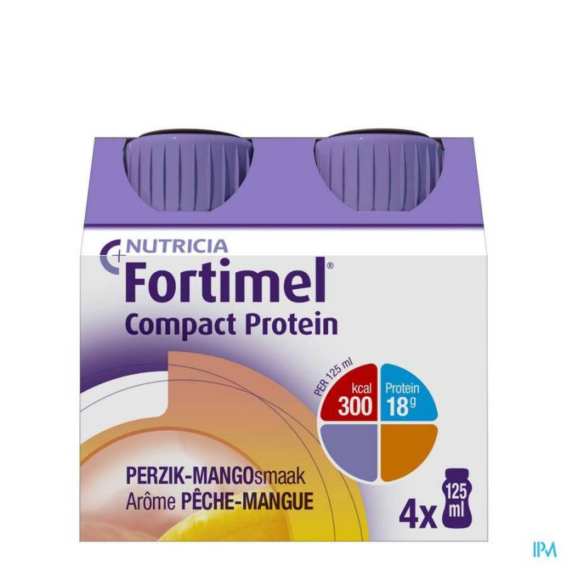 FORTIMEL COMPACT PROTEIN PECHE-MANGUE 4X125ML