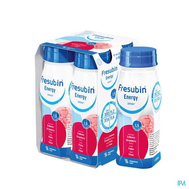 Fresubin Energy Drink Aardbei Fl 4x200ml