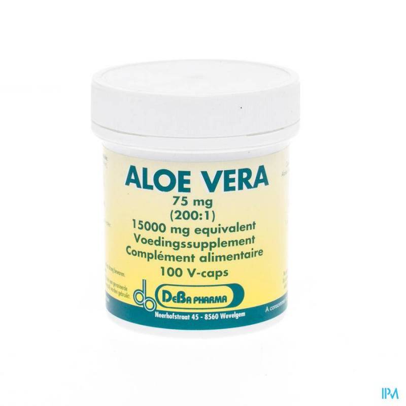 Aloe Vera 200:1 Vegetarian Capsules  100x75mg Deba