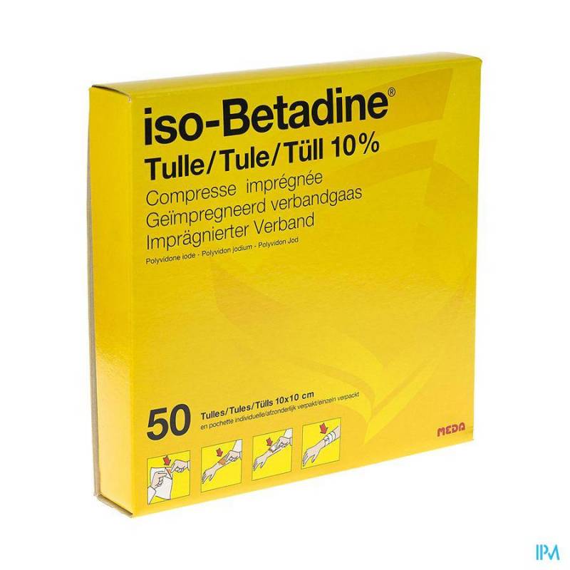 ISO BETADINE TULLES COMPR 50 10X10