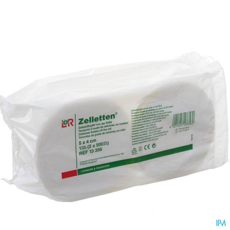 ZELLETTEN TAMPON CELLULOSE 5X4CM 500X2 13356