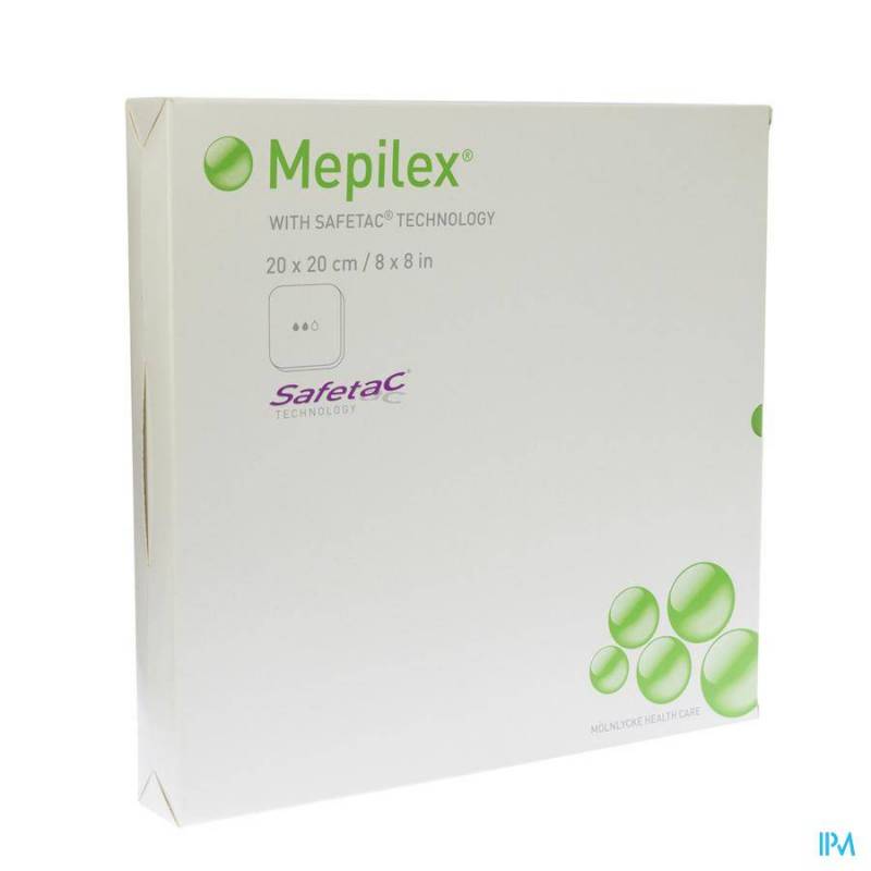 MEPILEX PANS MOUSSE SIL ABS STER 20X20CM 5 294400