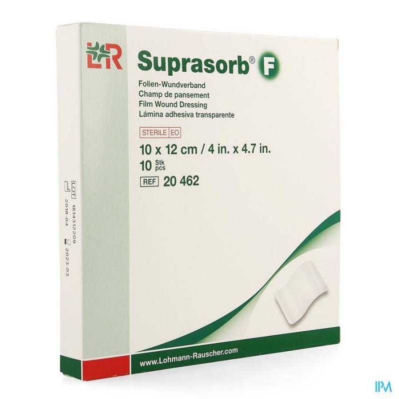 SUPRASORB F FILM CP STERIL 10X12CM 10 20462