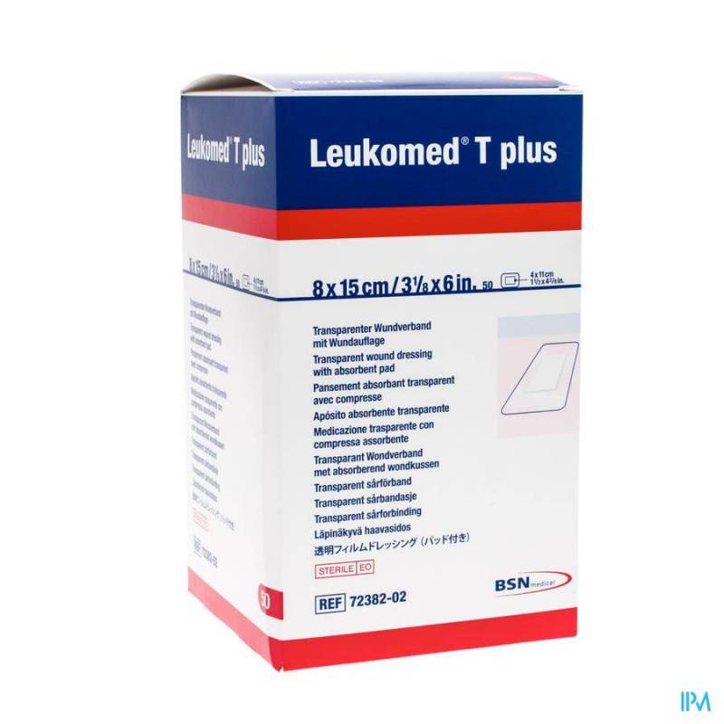 LEUKOMED T PLUS PANS STERIL 8,0CMX15CM 50 7238202