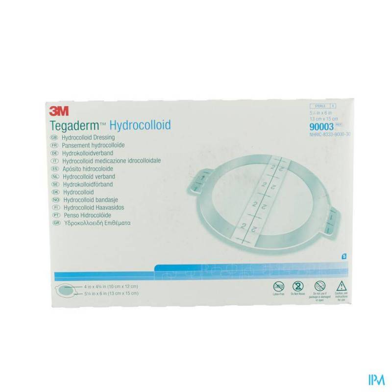 Tegaderm Hydrocol.oval Ster 130mmx150mm 5 90003