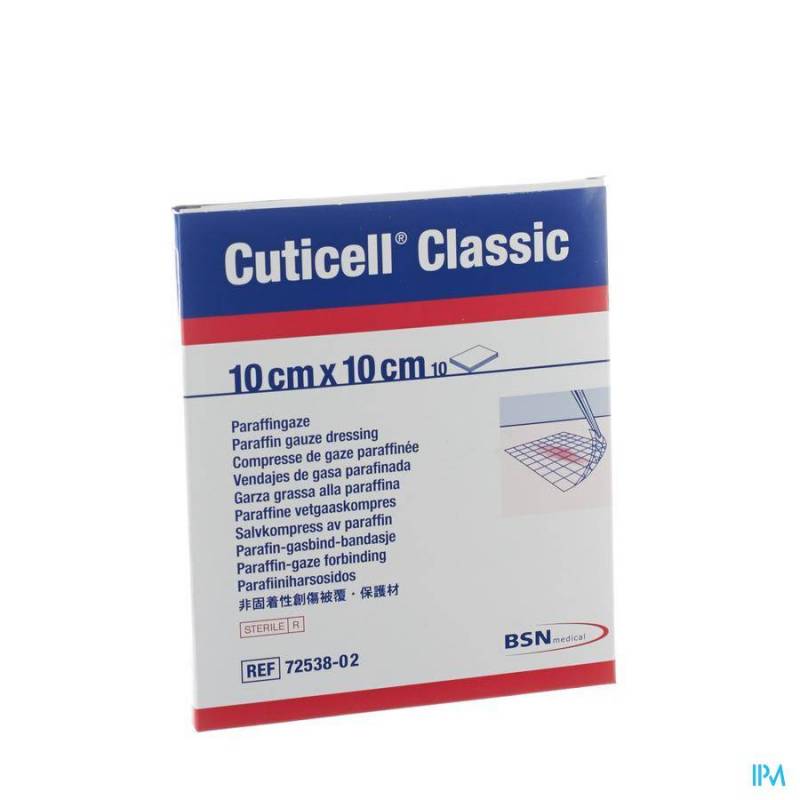 Cuticell Classic Gaaskompres 10,0x10cm 10 7253802