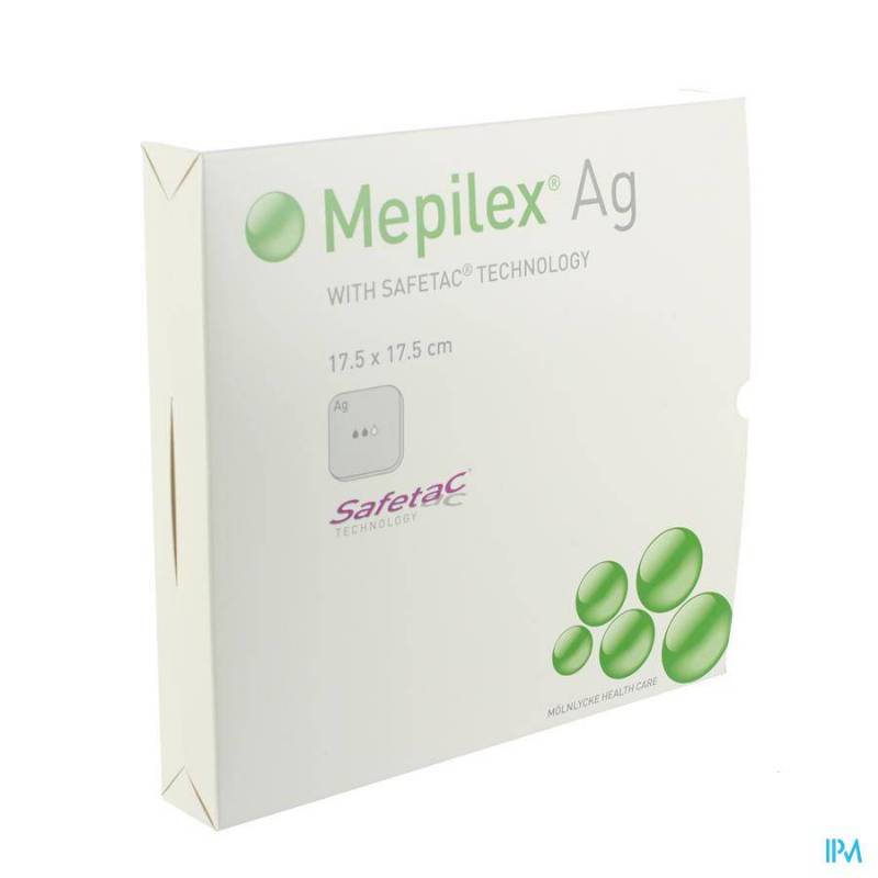 MEPILEX AG PANSEMENT STERIL 17,5X17,5CM 5 287321