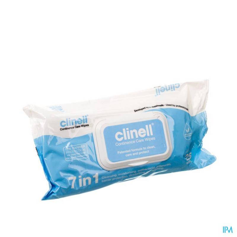 CLINELL CONTINENCE CARE WIPES 25 PCS