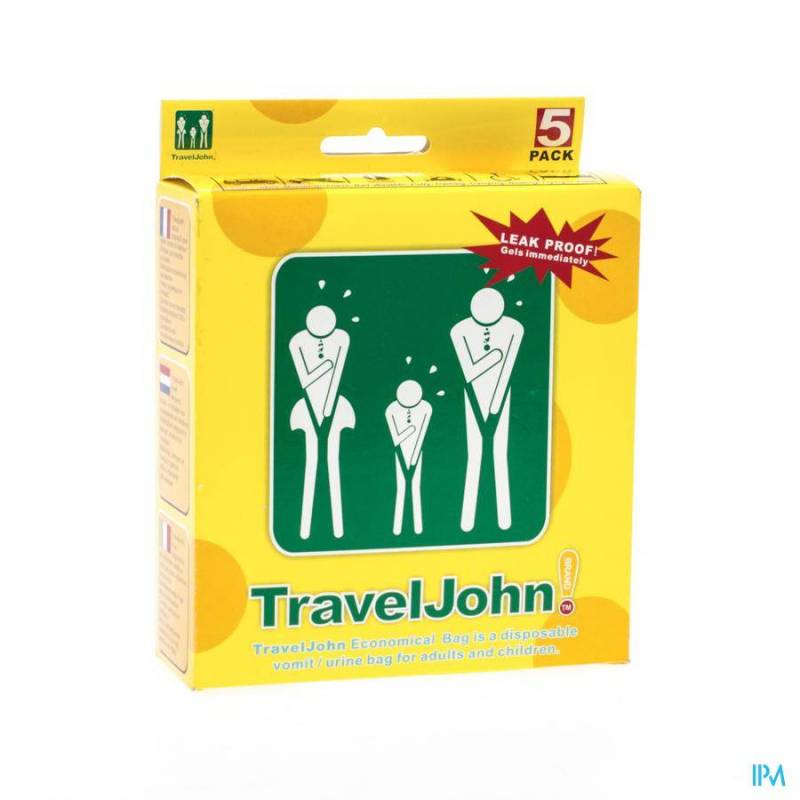 TRAVEL JOHN SAC POUR VOMIR 5X800ML