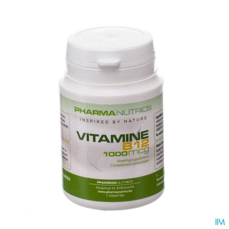 Uitputten audit Dressoir Vitamine B12 Pot Comp 60 Pharmanutrics-Online apotheek-Pharmazone