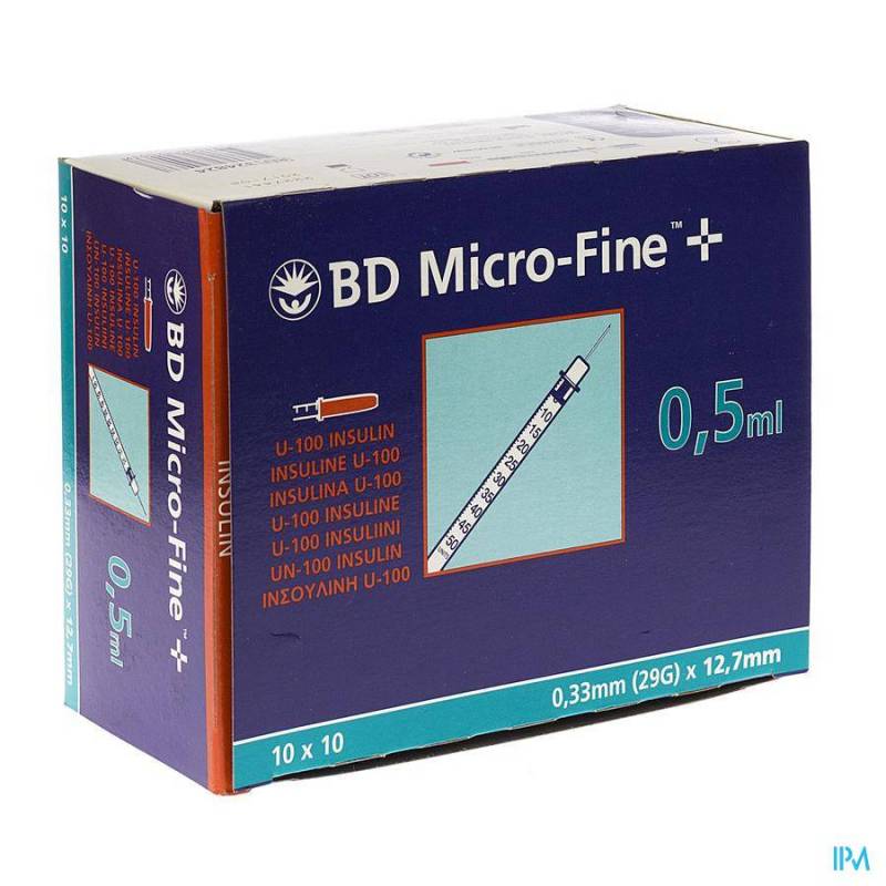 BD MICROFINE+ SER.INS. 0,5ML 29G 12,7MM 100 324824