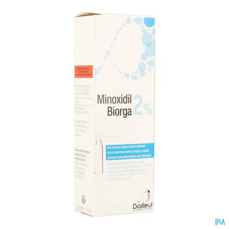 MINOXIDIL BIORGA 2% SOL CUTANEE COFFRET FL 1X60ML