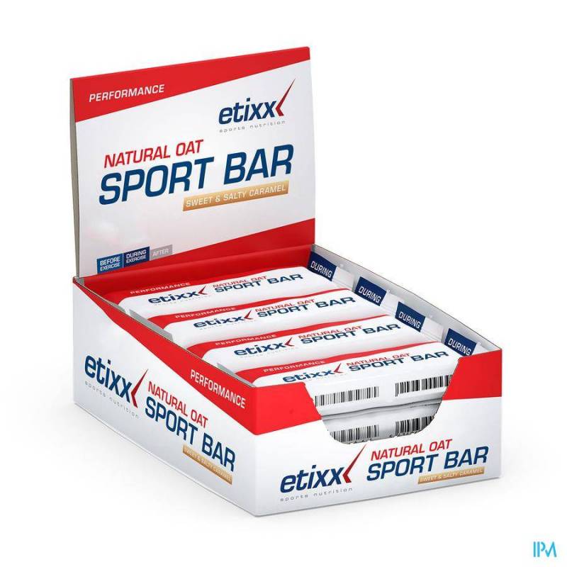 Etixx Natural Oat Sport Bar Zoet en Hartig Karamel 12x55g