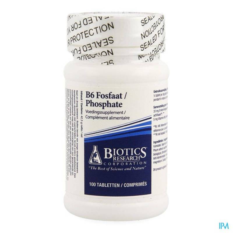 B6 Fosfaat Biotics 100 Tabletten