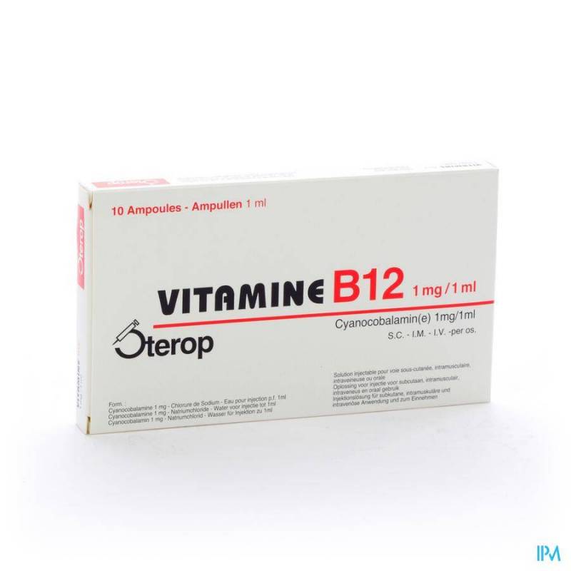 Vitamine B12 1mg 1ml 10 Ampoules